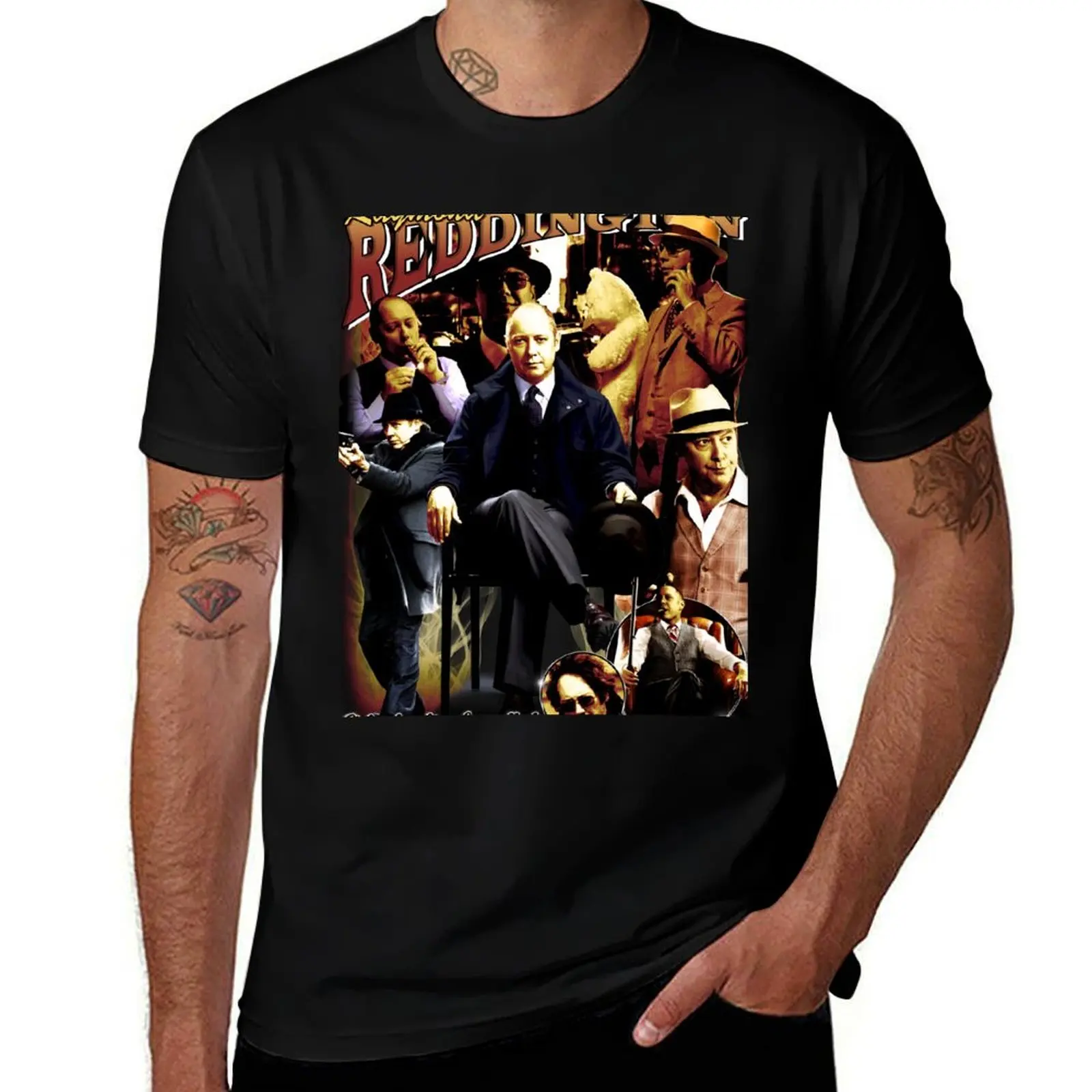 

Raymond reddington bootleg vintage T-Shirt quick-drying hippie clothes cotton graphic tees man t shirt vintage t shirt men