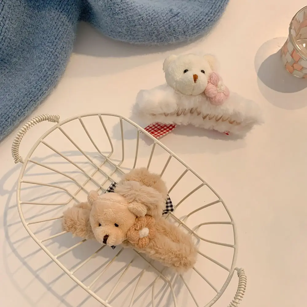 

Cute Elegant Bathing Female Bow Hair Accessories Bear Hair Claws Women Hair Clips Korean Style Crab Clips