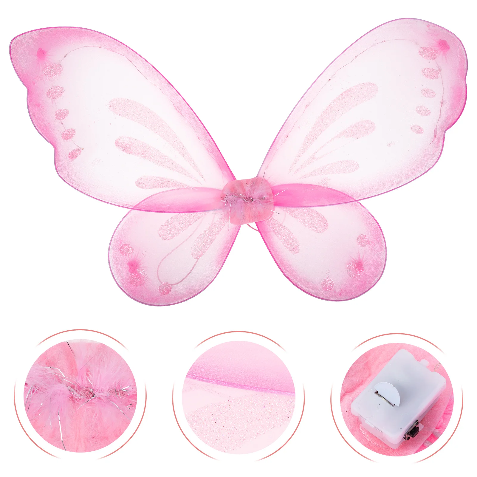 Asas de borboleta brilhantes, duráveis, resistentes ao desgaste, respiráveis, adereços de asa para crianças, acessório para performance de palco de cosplay