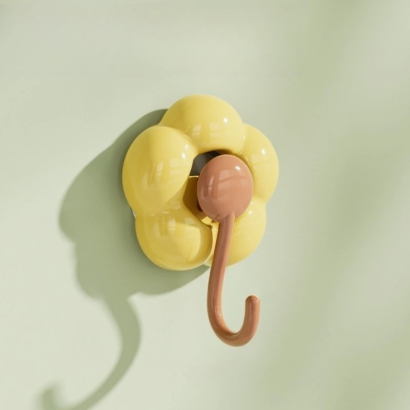 Flower Sunflower Suction Cup Hook Without Punching  Markless Hook Vacuum Suction Cup Kitchen Bathroom