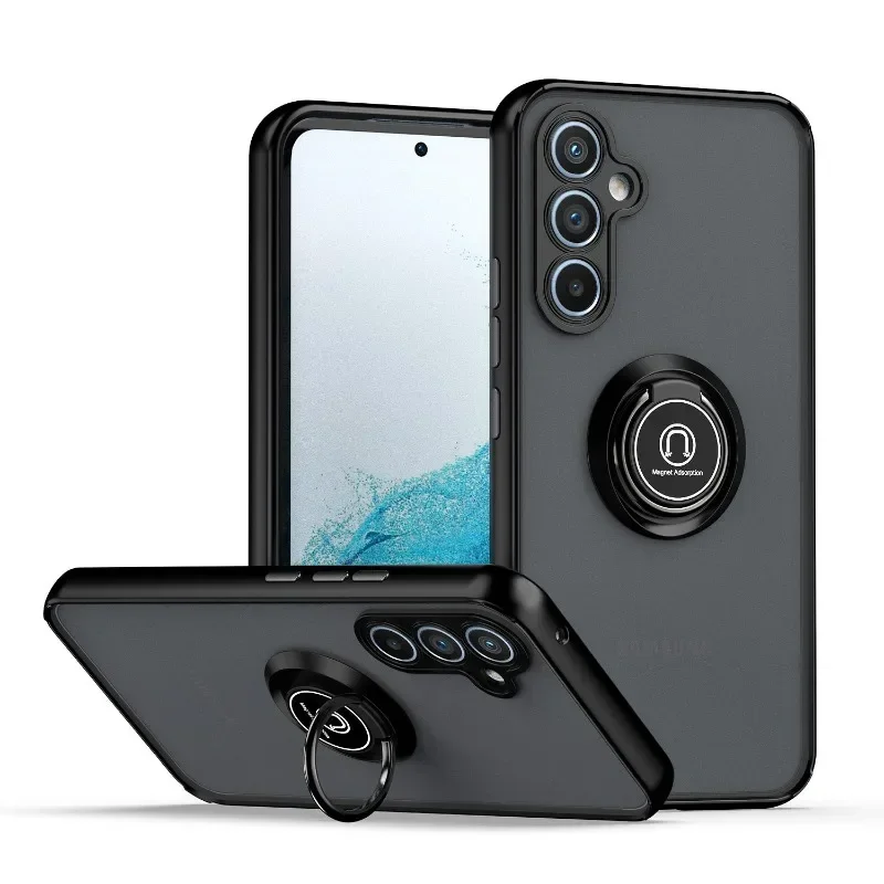 Magnetische Ringhalter-Handyhülle für Samsung Galaxy S24 Ultra S23 S22 Plus S21 FE A05 A05S A15 A25 A35 A55 A54 A34 Silikonhülle