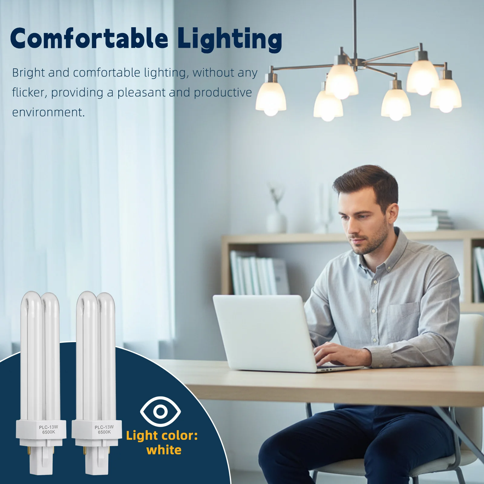 المدمجة مصباح الفلورسنت لمبات 4 قطعة 13 واط 2U المكونات في توفير الطاقة ضوء لمبة للإضاءة المنزلية أنبوب مزدوج 2 دبوس تركيبات الحمام #3