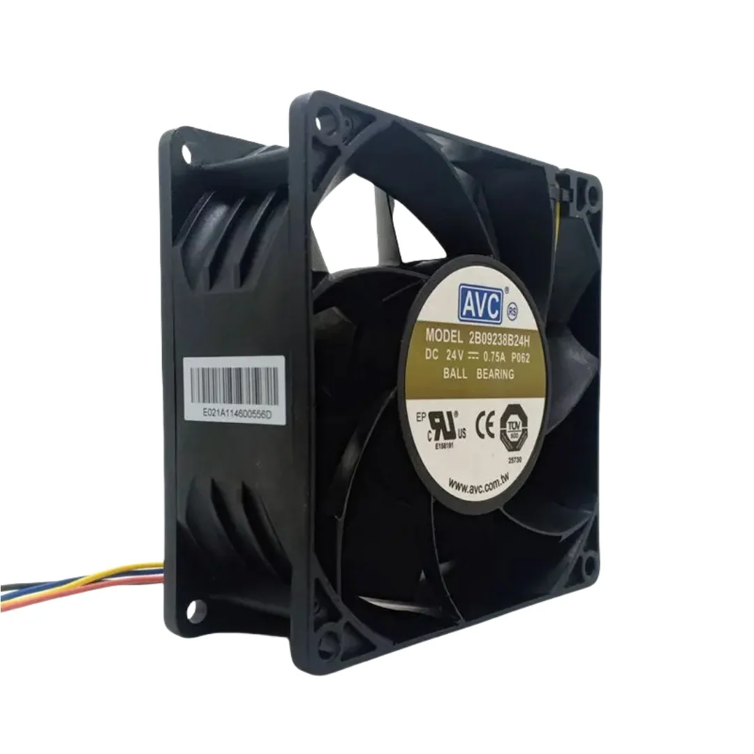 2B09238B24H 92mm DC 24V Cooling Fan High Speed Air For AVC 9038 92X92X38mm DC 24V 4-Wire Server Inverter Converter Cooling Fan