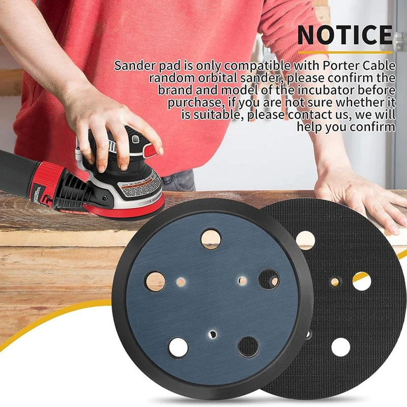 6 PCS For Porter Cable Track Sander Pads As Shown Rubber For Porter Cable 33 333VS Random Track Sander Hook