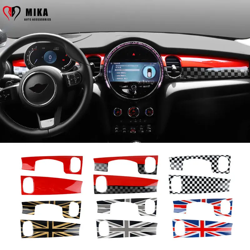 

2022 For Mini Cooper F55 F56 Car Dashboard Cover Stickers Interior Case Center Console Panel Trim Car Auto Parts Accessories