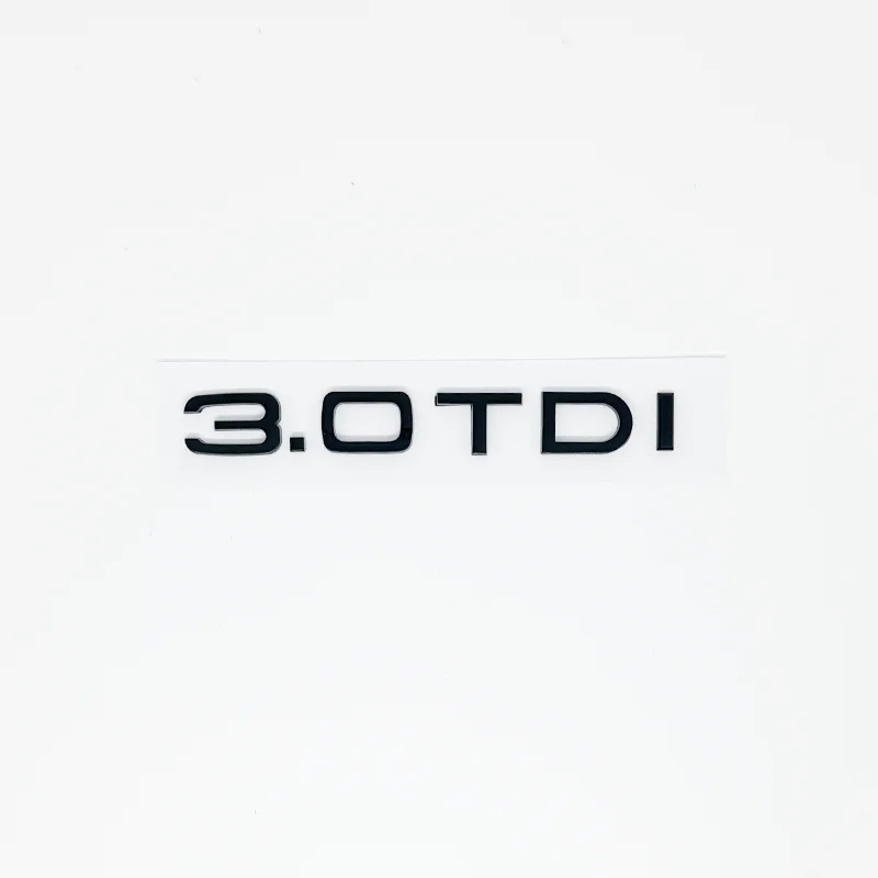 3D ABS Buchstaben 2.0TDI 2.5TDI 3.0TDI 35TDI 40TDI 45TDI 50TDI Emblem für Audi A1 A3 A4 A5 A6 A7 A8 Q2 Q3 Q5 Q7 Kofferraumaufkleber