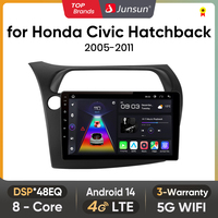 Junsun Android 13 Car Radio Android Car Multimedia For Honda Civic Hatchback 2005-2011 Carplay 4G 2din GPS Car Radio Navigation