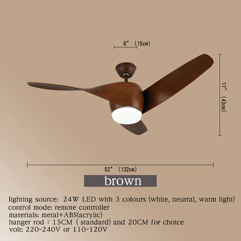 SAMAN Modern Ceiling Fan Lights 110V 220V Contemporary Remote Control for Home Dining Room Bedroom Restaurant