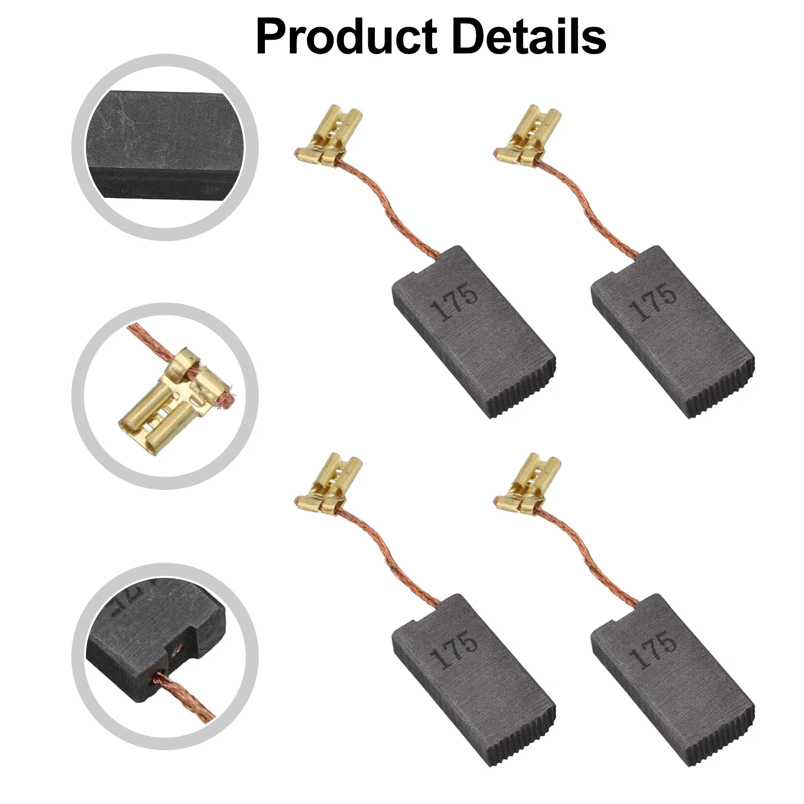 

CB-175 Brush Power Tool Carbon Brush Motor Repair Brush Power Tool Parts Frequently Replaced Parts High Performance Brush