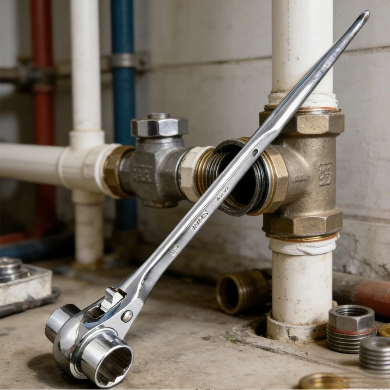 

Серебристый двунаправленный торцевой гаечный ключ с храповым механизмом, универсальный быстрый и трудосберегающий гаечный ключ и колесные инструменты, аксессуары