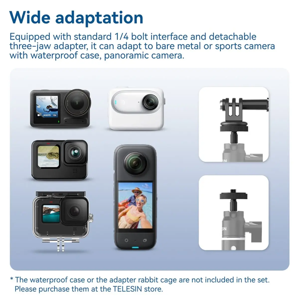 A32I Waterproof Divng Selfie Stick Floaty 360° Rotation Ballhead Monopod for 13 12 11 Action 6 5pro AcePro