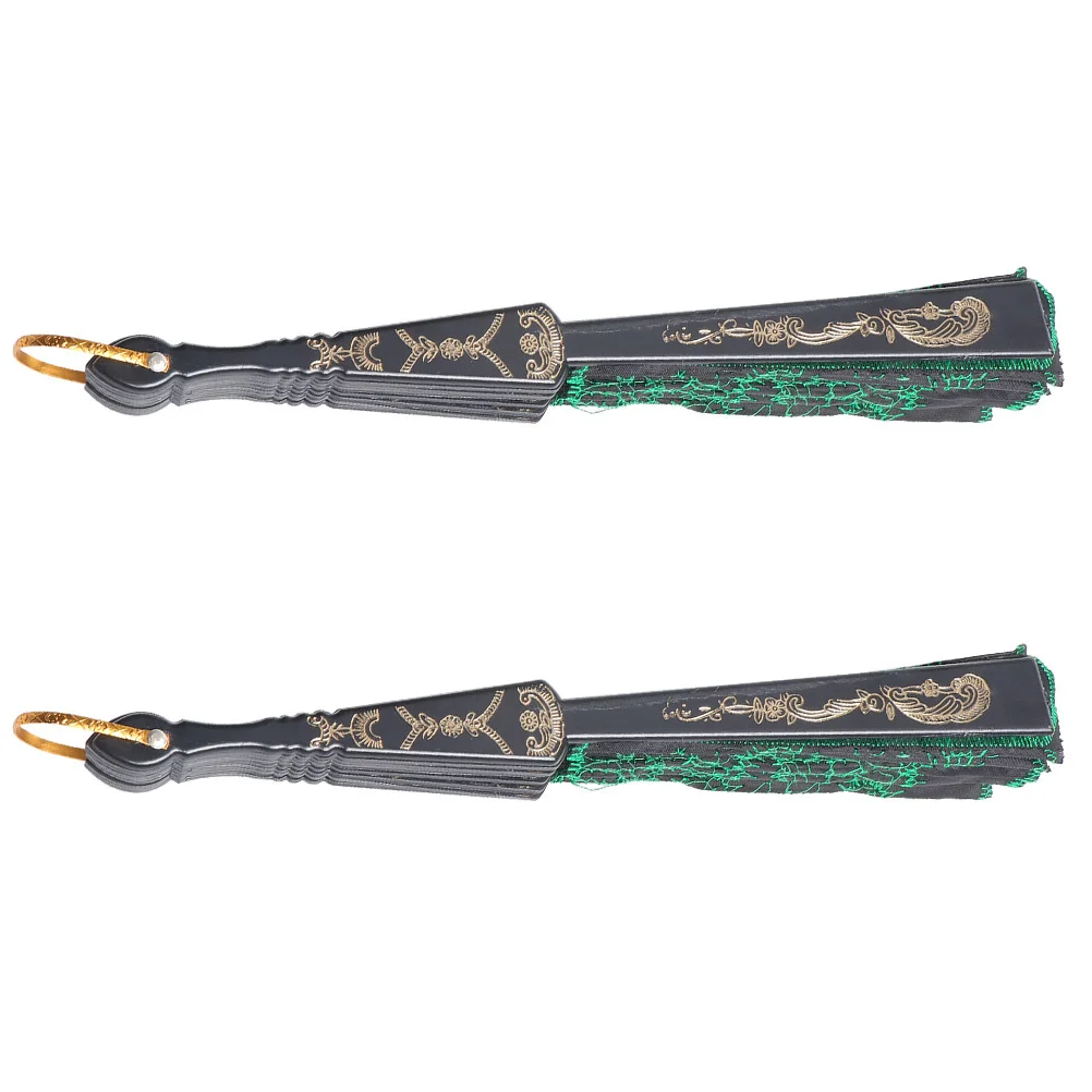 พัดพับลายยูง 2 ชิ้น ดีไซน์สวยงาม สไตล์จีนโบราณ พัดมือถือ พกพาสะดวก ใช้สำหรับเต้นรำ งานแต่งงาน ถ่ายรูป ของตกแต่งฤดูร้อน