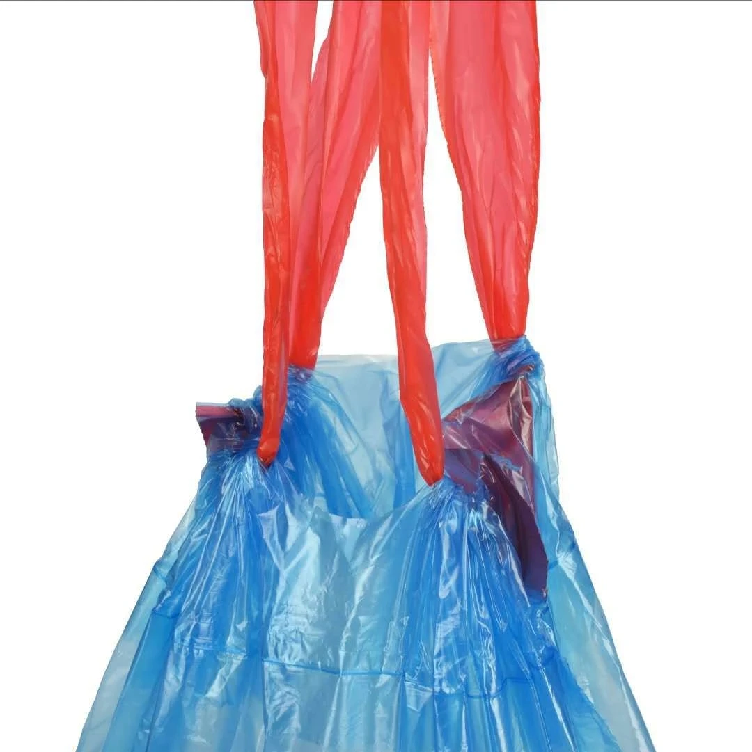 15pcs Automatic Closing Tie on Garbage Bag Bags with Rope Easy Pull Office Cleaning Trash Bags Cleaning Trash Bags Kitchen Tools