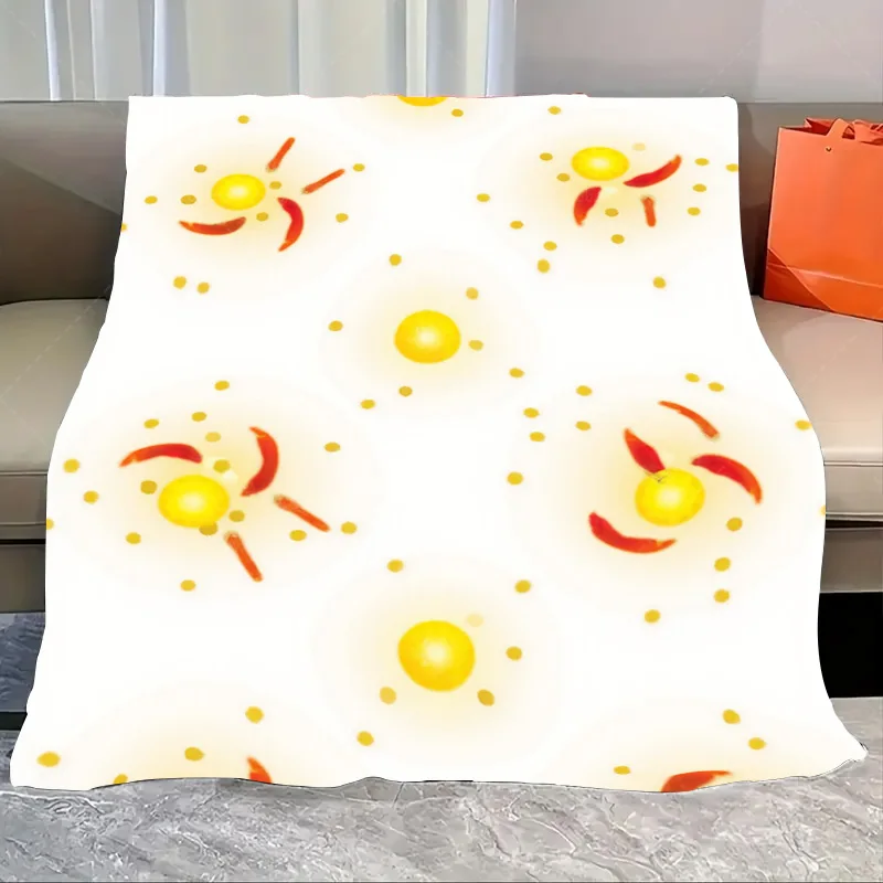 

1pc Flannel Blanket Sunny Smile Blanket - Soft Cozy Throw for Kids' Room Decor