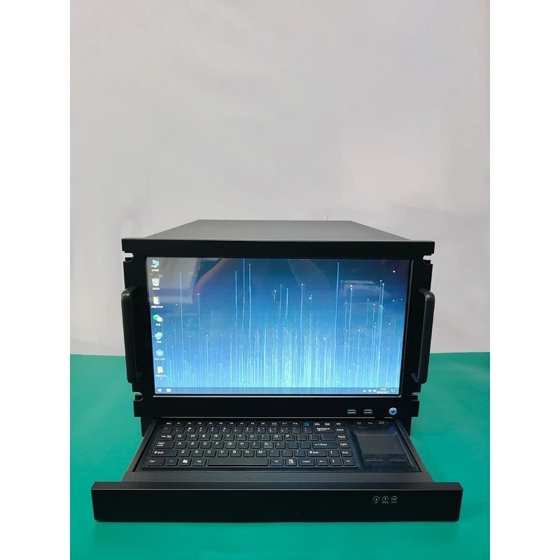 

8U chassis 18.5 inch high definition touch monitor with electric keyboard