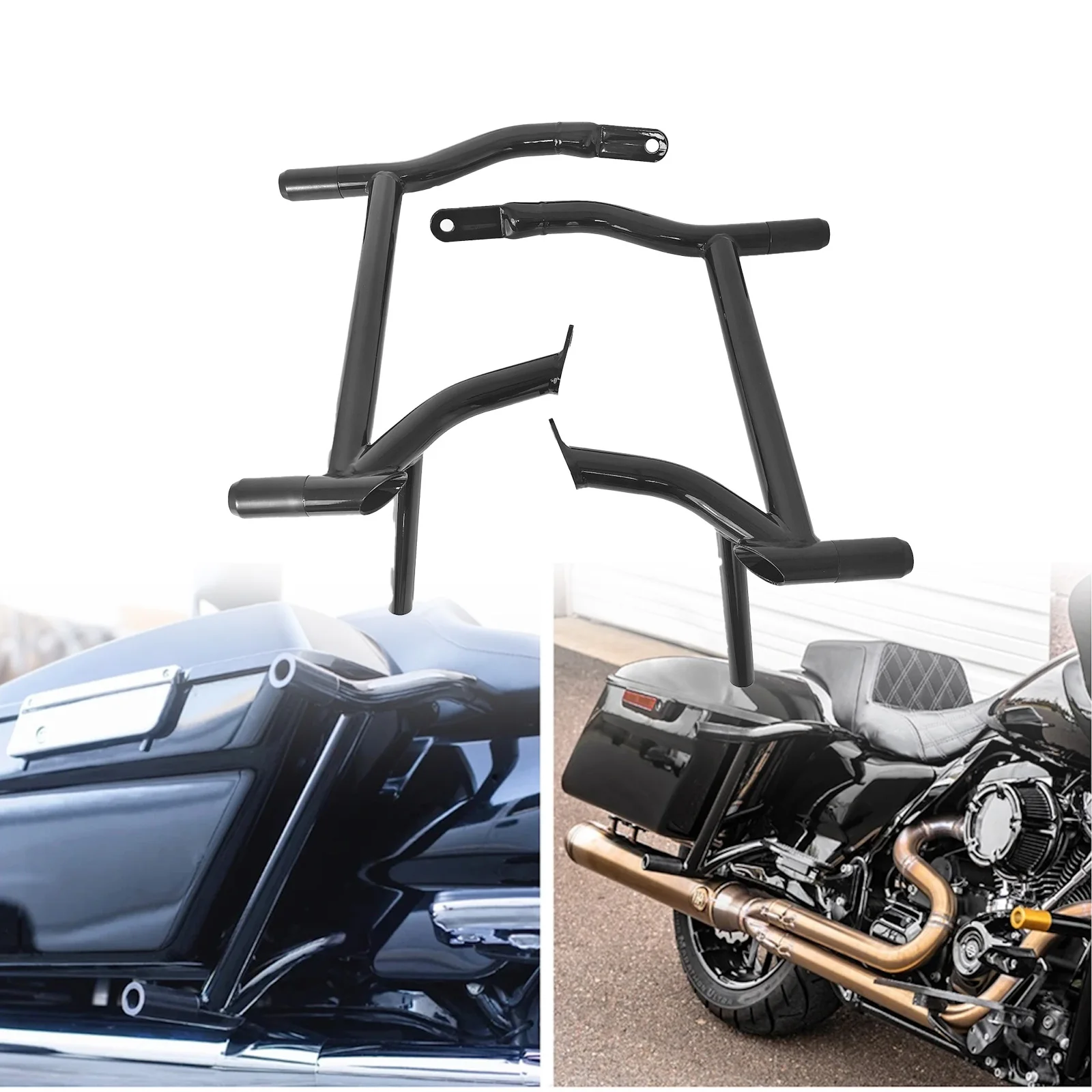 

Motorcycle Saddlebags Crash Bar Bumper For Harley Road King Special CVO Road Glide ST Street Glide Electra Glide 1997-2026