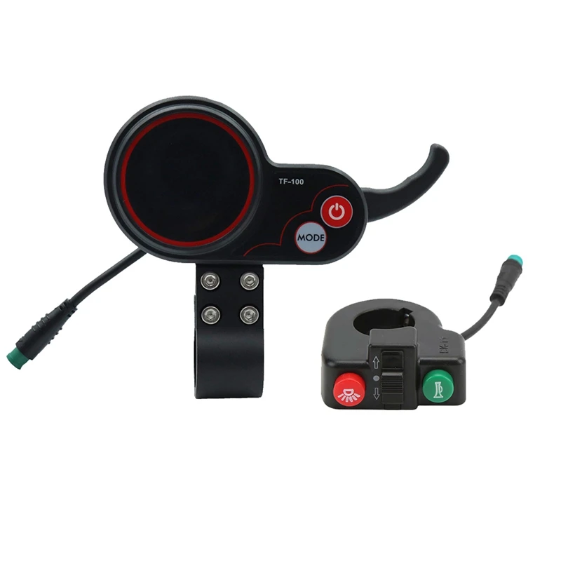 Display Dashboard TF-100 +Switch Button Scooter 5Pin Skateboard Speedometer For Kugoo M4 Electric Scooter Parts