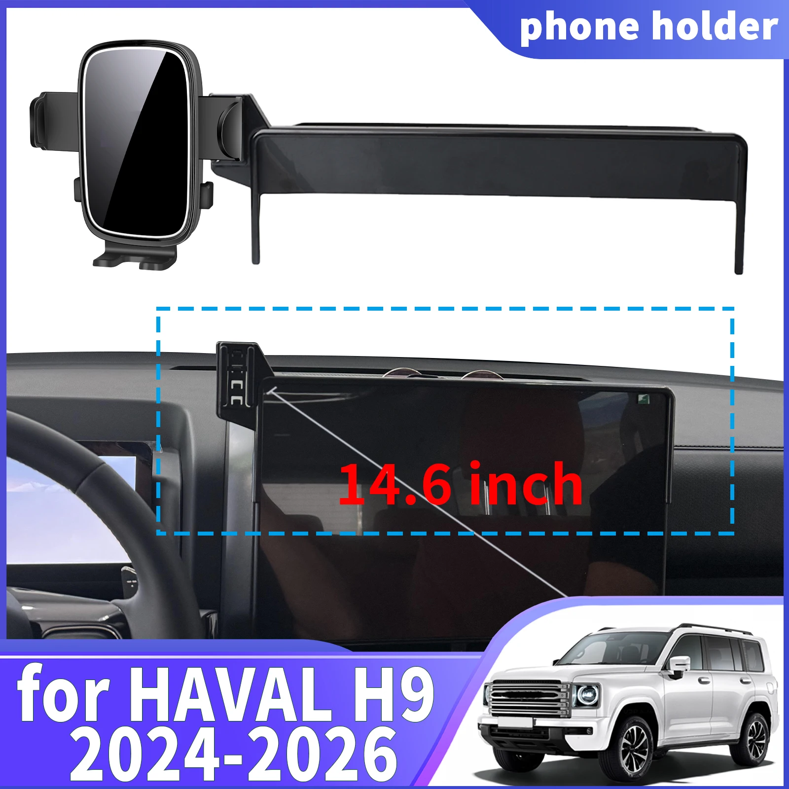 

fit for HAVAL H9 2024 2025 2026 Navigation Phone Holder Mount Customized Car accessoires
