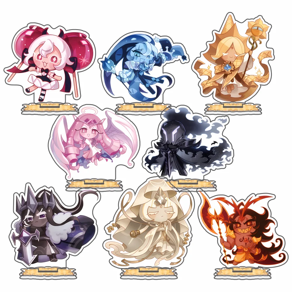 Game Cookie Run Kingdom Acrylic Stand Keychain Gift Toy Figures Candy Apple Milk Shadow Pure Vanilla Mystic Flour Models Desktop