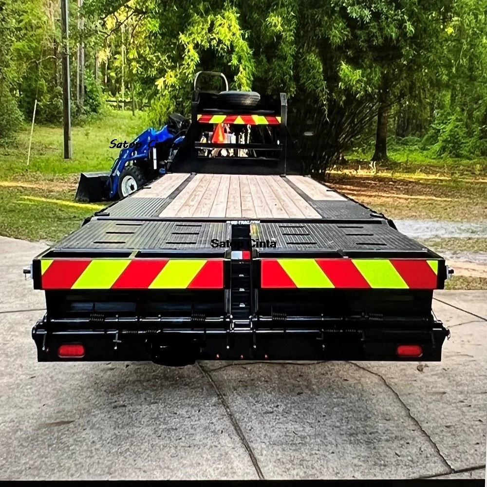 5cm/10cm/15cm/20cm*5M Fluorescent-Yellow-Red Reflective Car Sticker Right Twill Honeycomb PVC Reflector Material Waterproof Tape