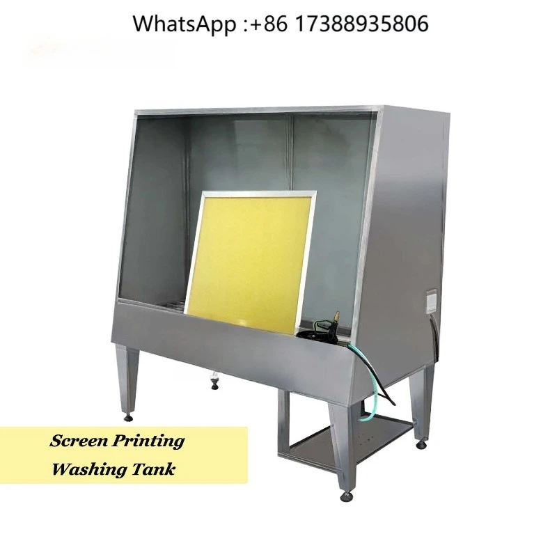 New Factory-Sold Semi-Automatic Tank Washout Booth Stainless Steel Screen Printing Washing Booth LED for Cleaning Tanks