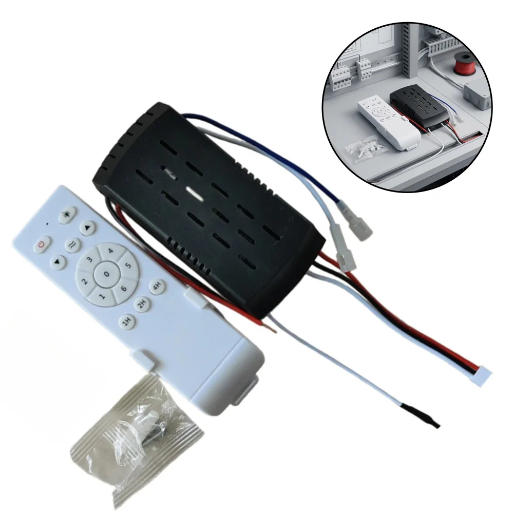 Ceiling Fan Remote Control Kit for 24V DC 6-Speed Fans Outputting DC24V from AC110V Input with Compact Design Ceiling