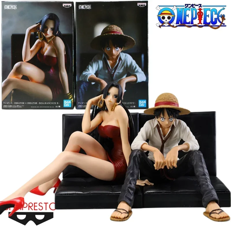 In Stock Bandai One Piece Banpresto Monkey D. Luffy Boa Hancock Model Toys Yamashita Manabu Gifts For BF And GF