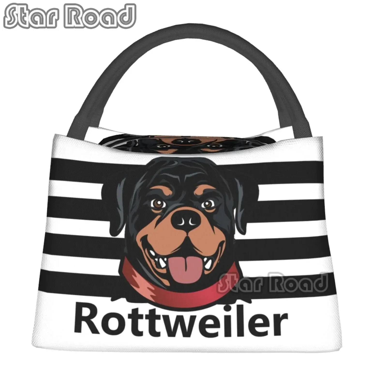 

Rottweiler Dogs Lunch Bag for Child Cartoon Designer Lunch Box Leisure Picnic Cooler Bag Portable Thermal Lunch Bags for School