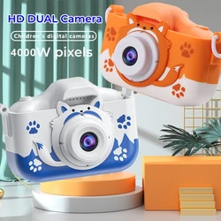 8G/16G/32G Children's HD Dual Cartoon Digital Camera Cute Fox Small DSLR Mini Toy Camera Kids Baby Birthday Gifts Toys Outdoor