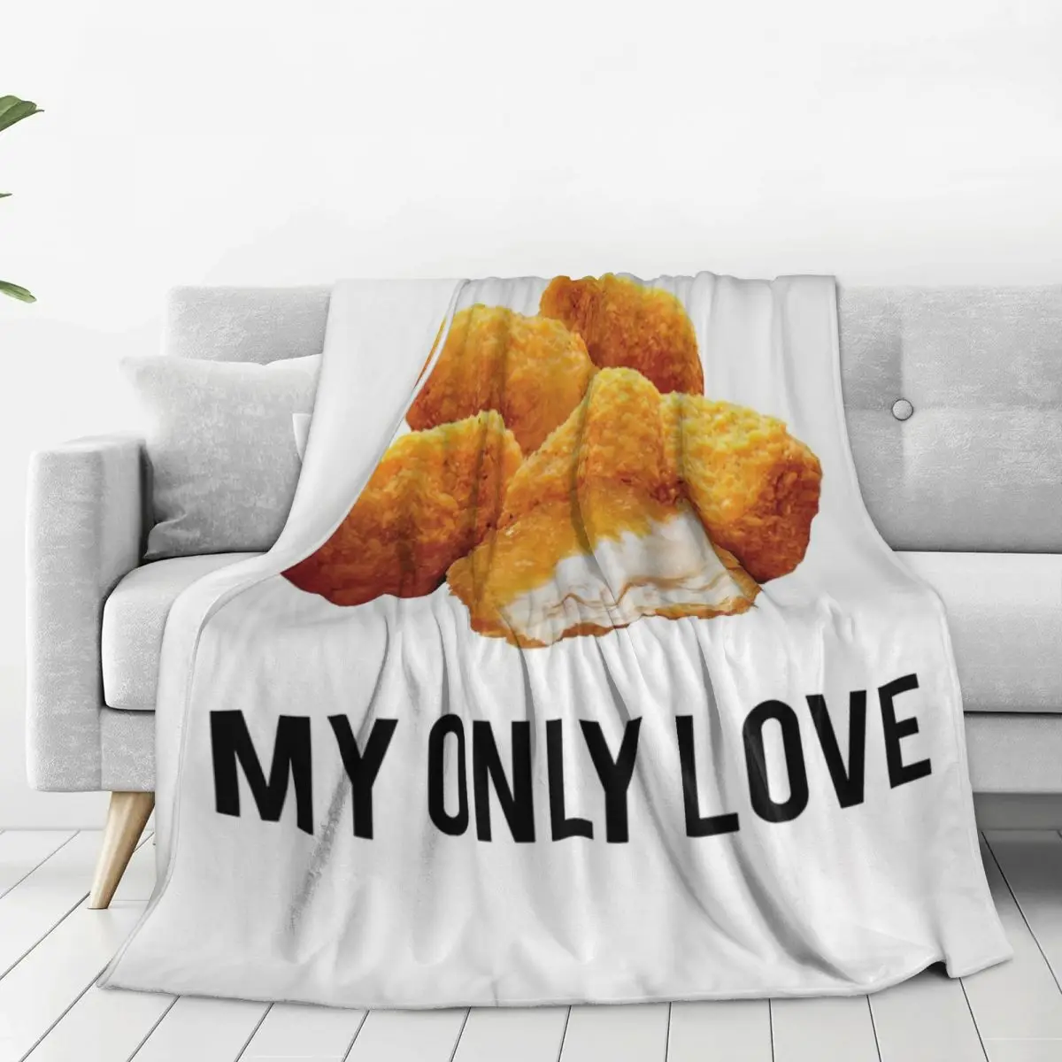 Chicken Nuggets My Only Love Blanket Flannel Super Soft Throw Blankets Throw Blanket For Home Outdoor Throws Bedspread Quilt