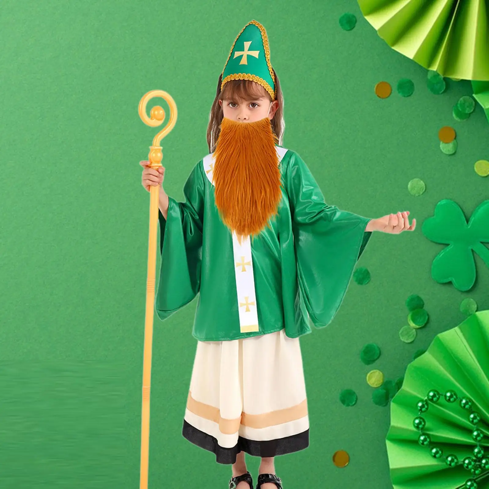 Costume de Cosplay pour enfants, robe fantaisie pour Halloween, fête irlandaise
