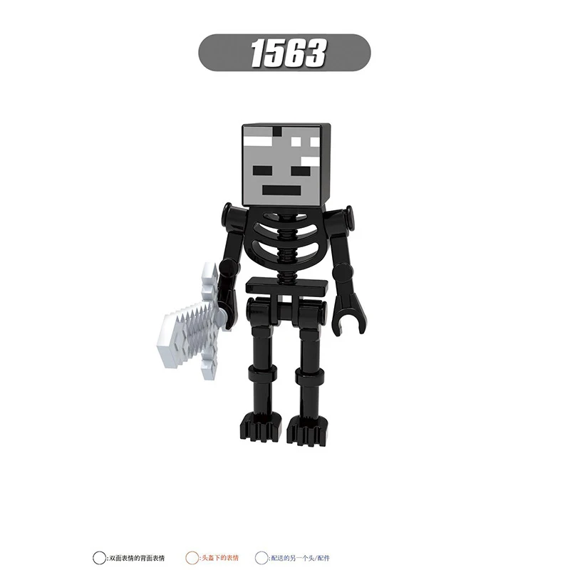 MineaCraftion Steve Alex Zombie Villager شخصية نموذج لعب لعبة عالمي لعبة شخصية lron Golem شخصية غارقة للأطفال