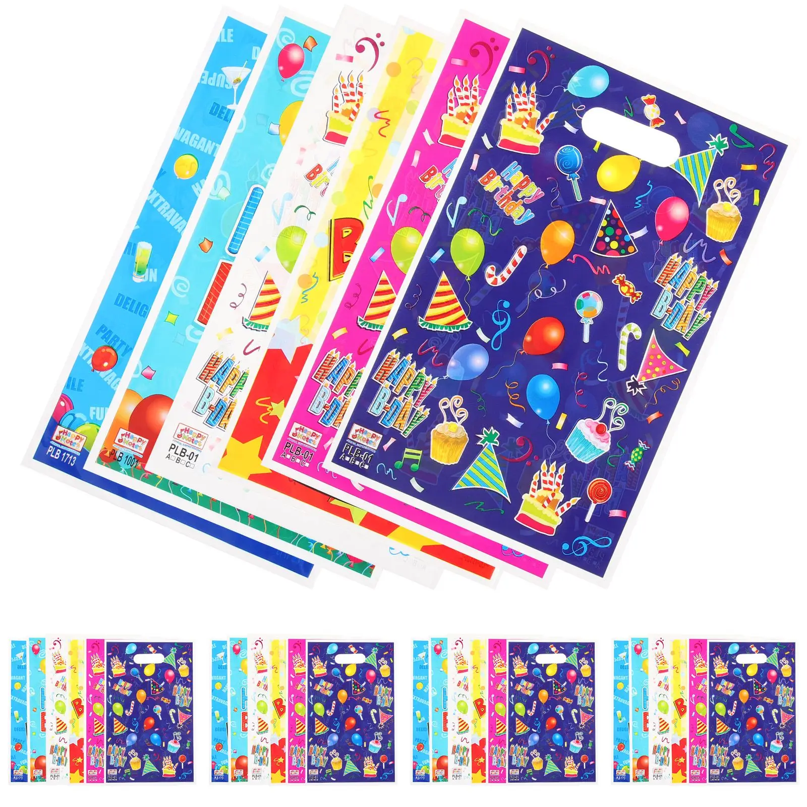

60 Pcs Gift Bags Birthday Party Favor Goodie C y Storage Present Wrapping Lightweight Foldable Bottom Practical Design