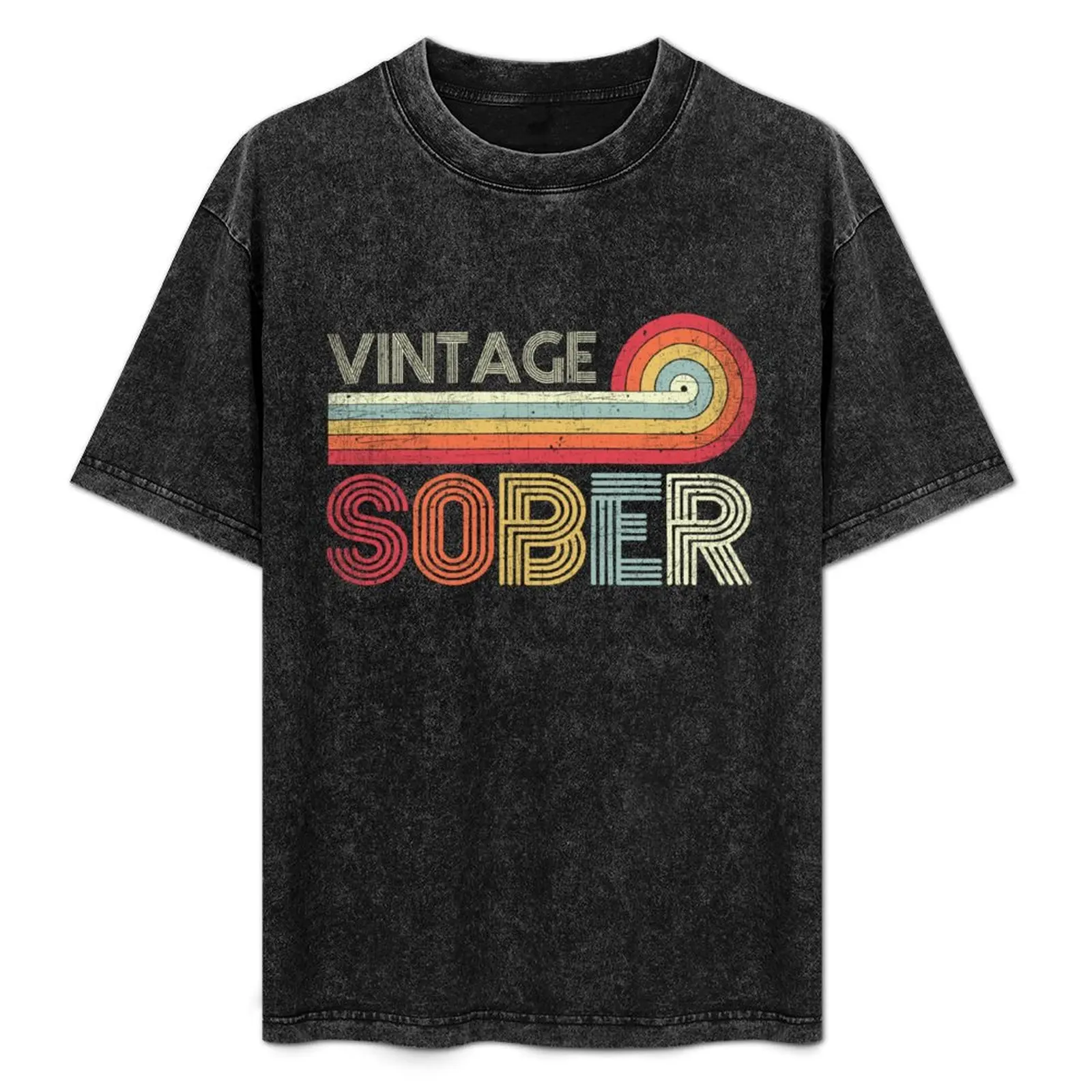 

Vintage Sober - AA NA Recovery Sobriety T-Shirt Classic Graphic Short Sleeve Top