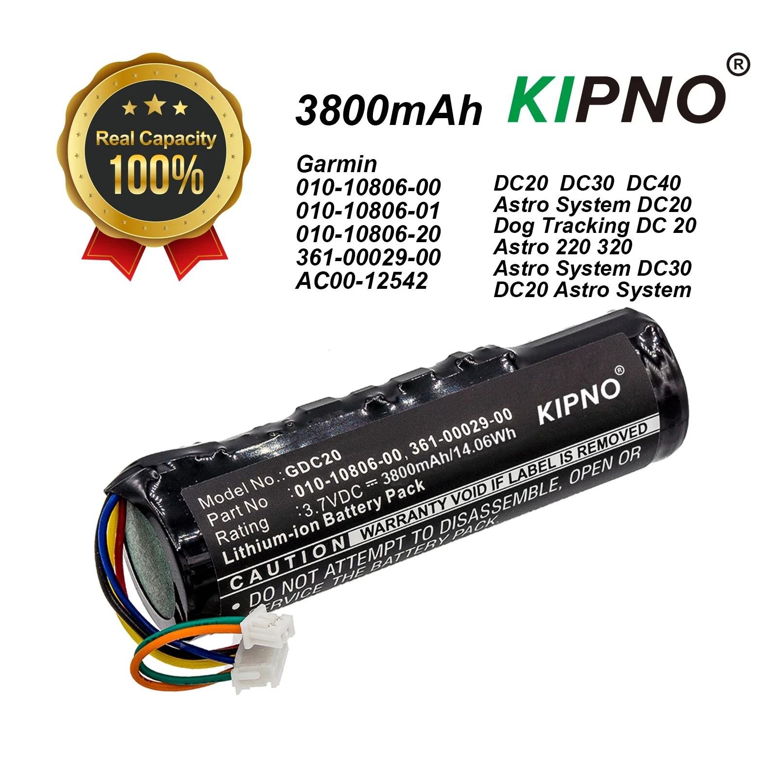 

Dog Collar 3800mAh Battery For Garmin DC20 DC30 DC40 010-10806-00 010-10806-01 010-10806-20 361-00029-00 AC00-12542