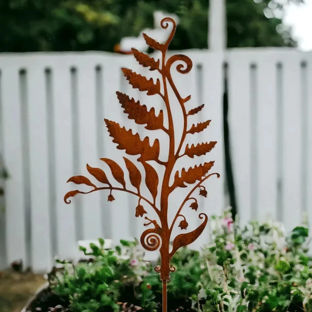 1Pc Classic Metal Snail Garden Stake Romantic Snail Design Ground Installation No Electricity Required Floral Theme Outdoor Decoration