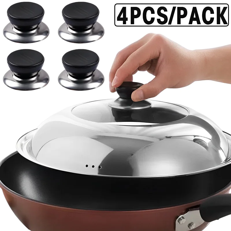 Universal Replacement Handle for Kitchen Cookware, Pot Pan Lid, Hand Grip Knob, Cover Pan, Kitchen Tools Accessories, 4 Pcs, 1Pc