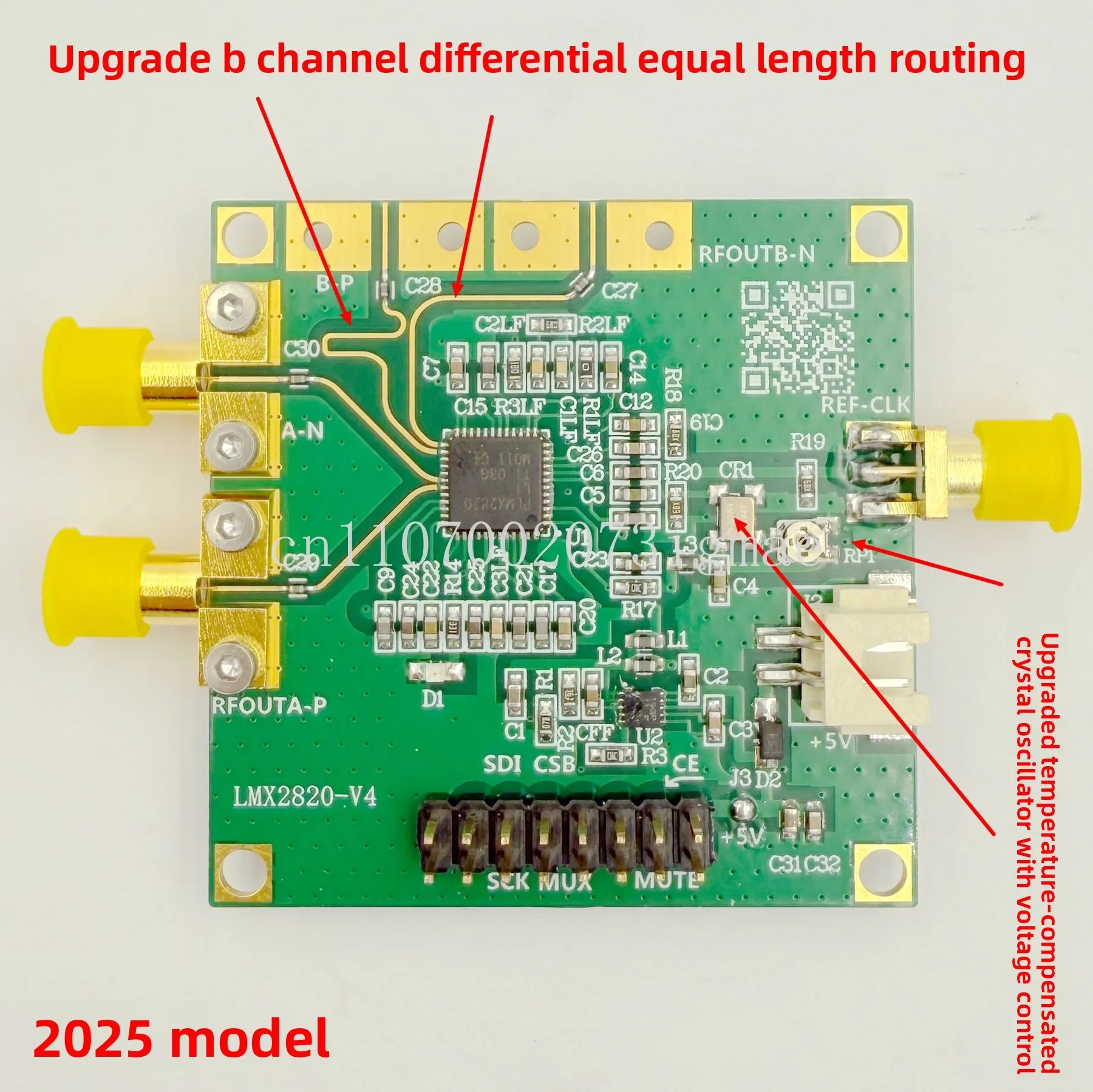 LMX2820 evaluation board, development, high frequency matching , high power output board, low phase noise source