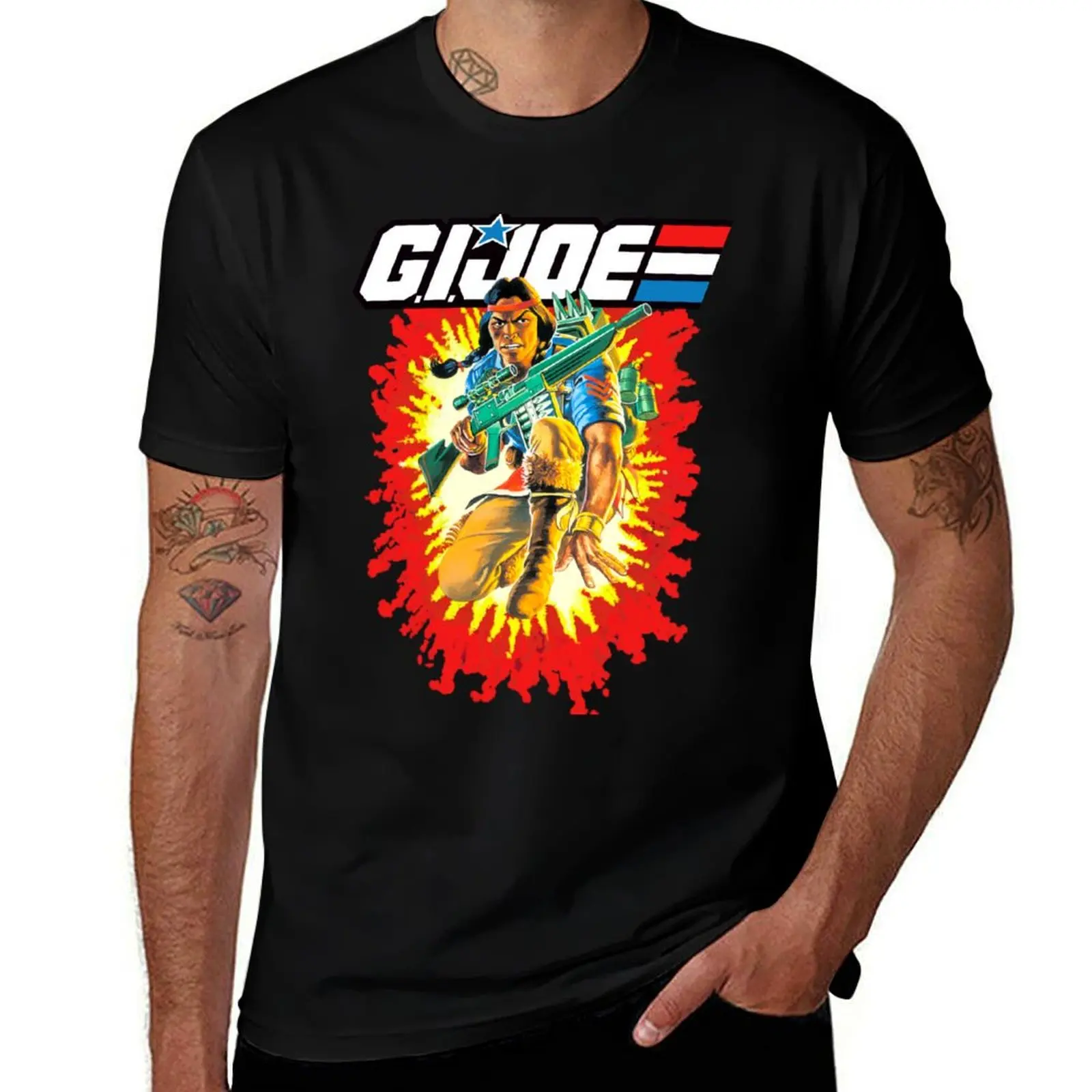 

GI Joe Spirit toy card back design T-Shirt funny shirt cotton anime shirt oversized clothes for men