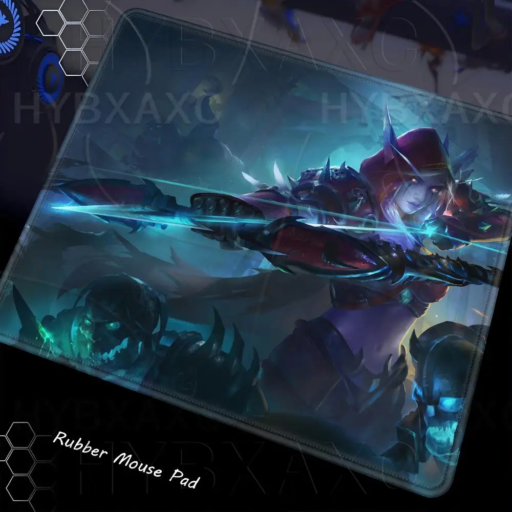 Anime Sylvanas Mouse Pad Multiple Sizes Large Square Computer Office Game Table Mat W-World of Warcraft Rubber Anti-slip Deskmat