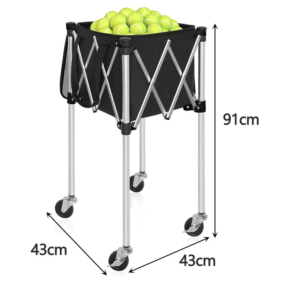 Portable Tennis Ball, Pickleball Collector Retriever Basket, Training Entertainment Hopper Container