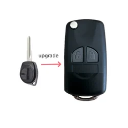 1 pcs Upgrade Car Flip Folding Remote Key Shell Casing 2 buttons for Suzuki Swift with Uncut HU133R Blade with Rubber Button Pad