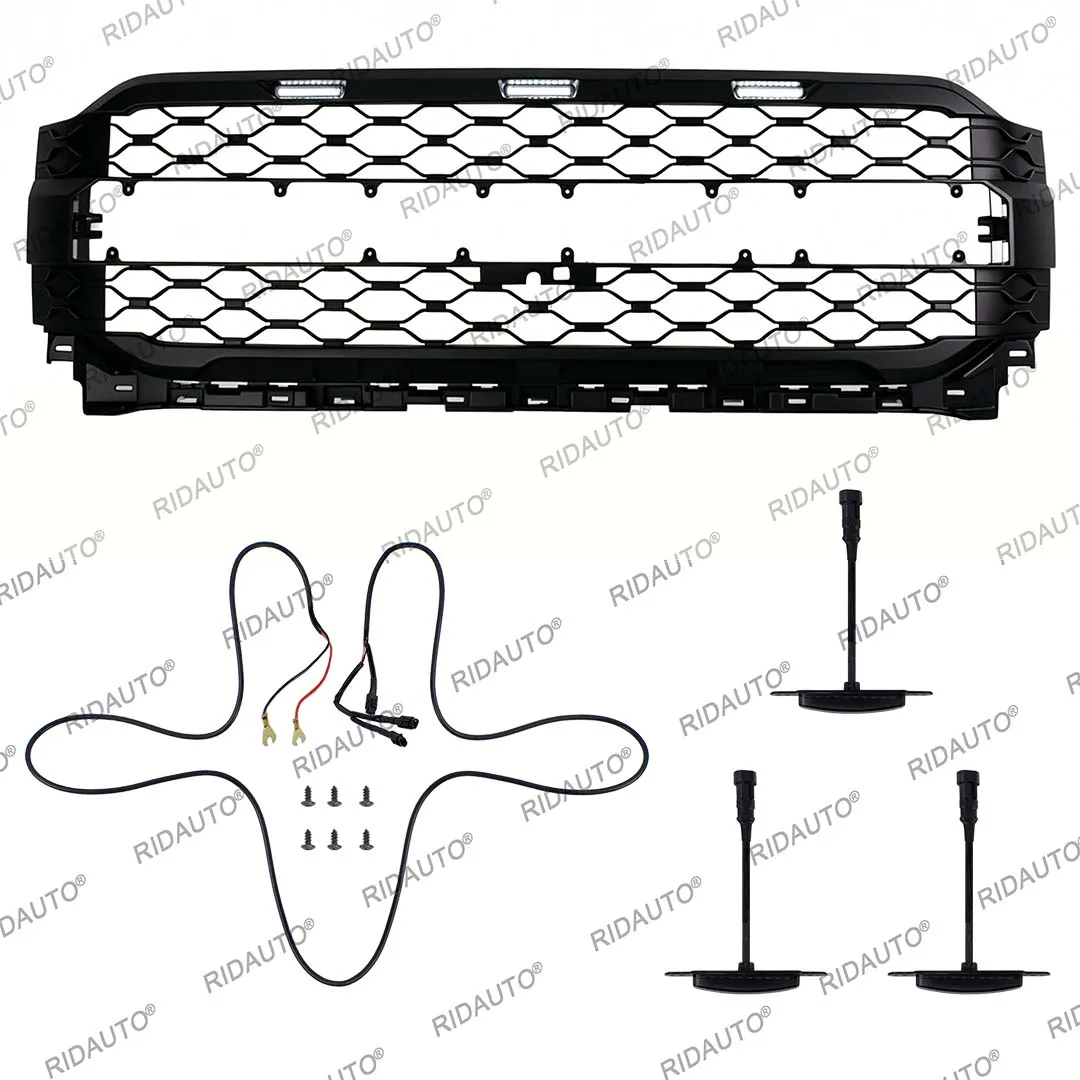 

For FORD F150 2021 2022 2023 Upgrades Raptor Modify Grille DIY White Light LED Lamp Raptor Grille Light 3PCS LED Light DRL Light
