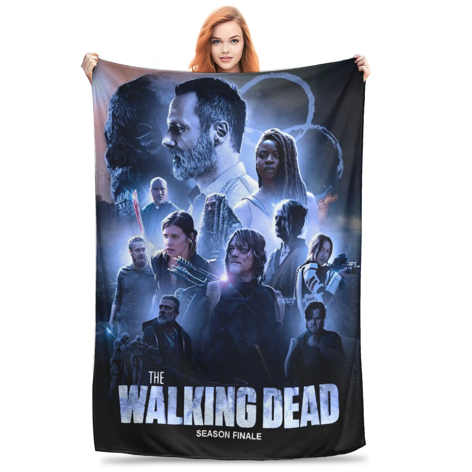 The Walking Dead Negan  Blankets  Plush Funny Warm Throw Blankets for Coverlet Summer