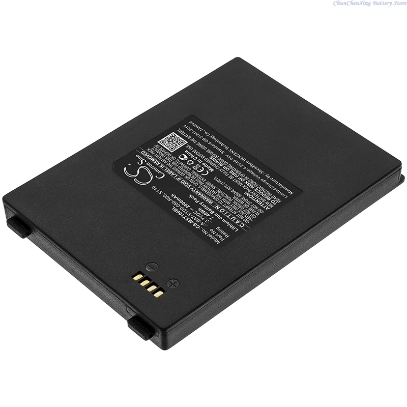 3.7V 2000mAh Barcode Scanner Battery ST10-BATT-S22, ST10, ST10-BATT-S22, B056H013-0001 for M3 Mobile Smart, ST10