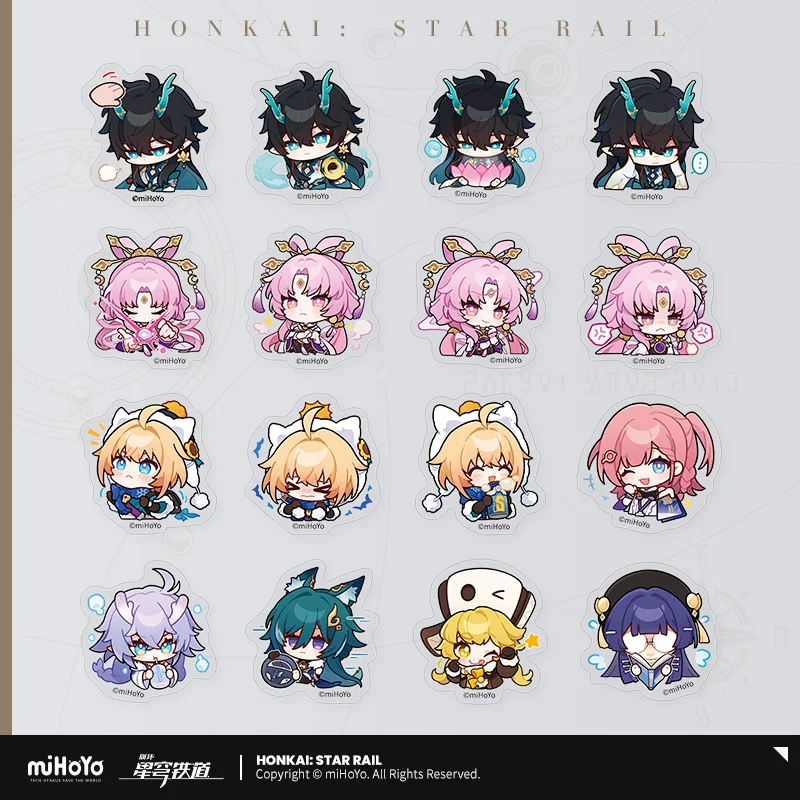 Honkai Star Rail Peripheral products Stickers Pom Exhibition Hall Series Q-version sticker pack Brand new genuine original