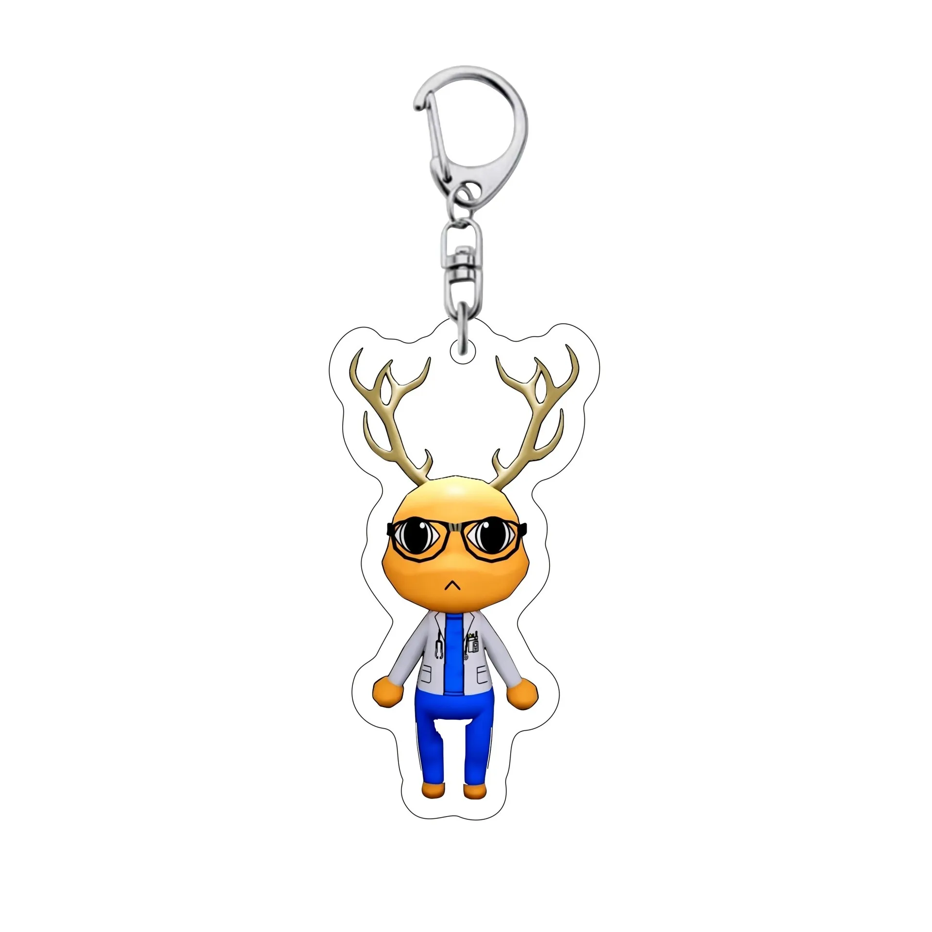 Animal Hospital Game Acrylic Keychains Ratthew Barney Harlow Figures Anime Keyrings Bag Pendants Kids Fans Collection Gifts
