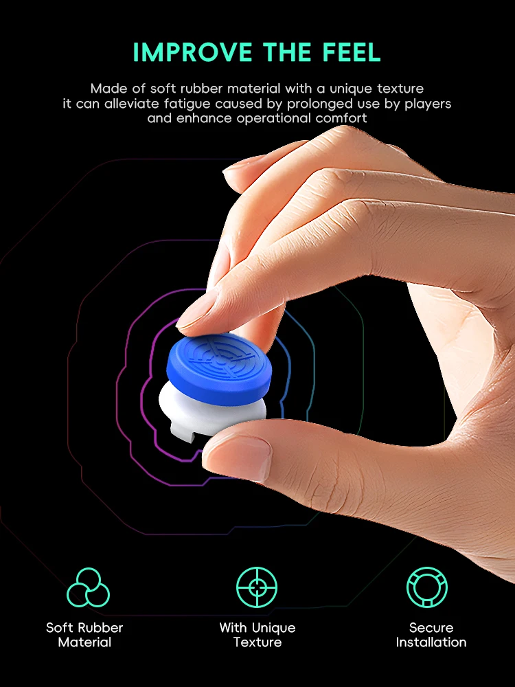DATA FROG FPS Galaxy Thumb Grip Caps for Xbox One / Switch Pro / 8BitDo Ultimate Controller High-Rise Joystick Covers
