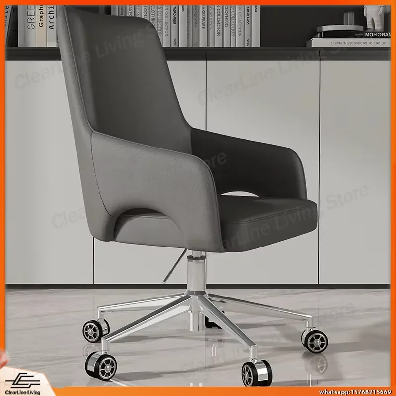 

Modern Executive Office Chair Leather Swivel Task Chair for Home Office Study Computer Work Ergonomic Conference Seating