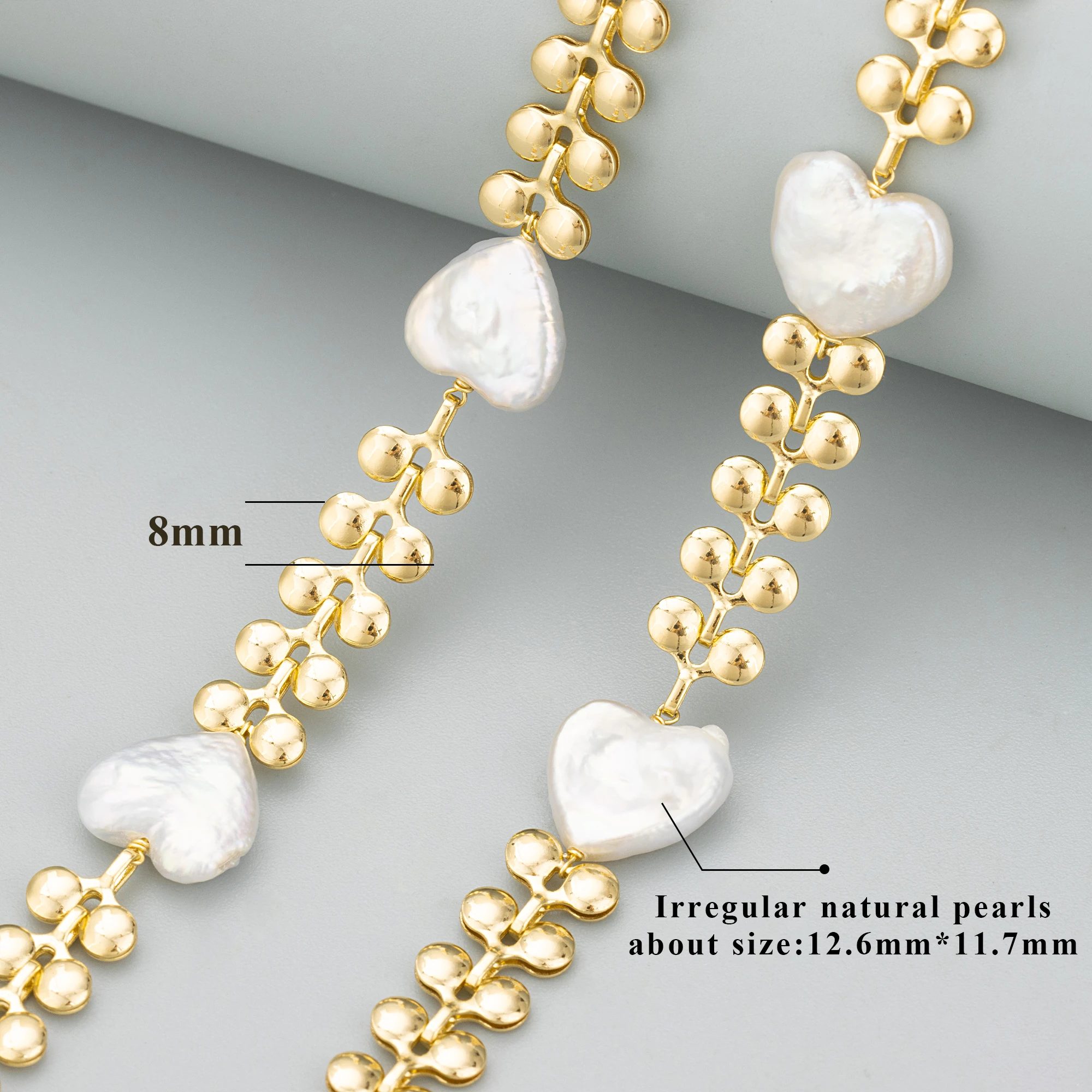 GUFEATHER C388,chain,18k gold plated,copper,nickel free,natural pearl,hand made,diy bracelet necklace,jewelry making,50cm/lot